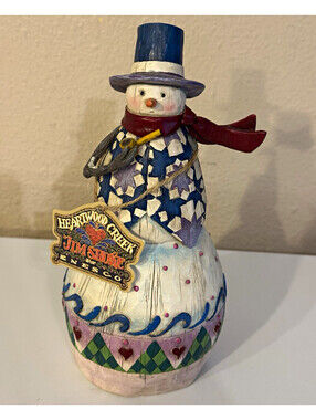 Jim Shore Heartwood Creek Snowman 9” Enesco Christmas Figurine Missing Arm